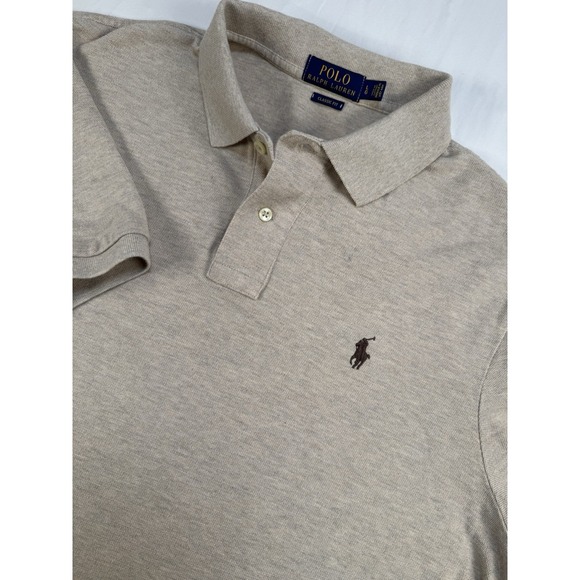 Polo Ralph Lauren Other - Polo Ralph Lauren Polo Shirt Mens Large Beige Classic Fit Pony Logo Short Sleeve